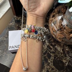 Authentic Pandora!! Chain and Charm 14 kt /S925 Ale