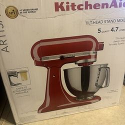 KitchenAid Artisan Series 5 Quart Tilt Head Stand Mixer, KSM150PS,Empire Red