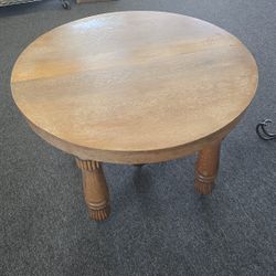 Round Antique Oak Table 45" Wide