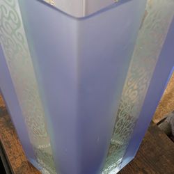 VASE - lavender & etched glass
