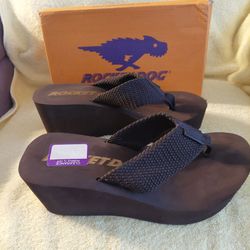 BRAND NEW Flip-Flops With Heels: Never Worn! Very Comfortable, Safe, and Sturdy. Paid $40 at DSW! Will Last Forever. Size 11; Perfect for Size 10 also