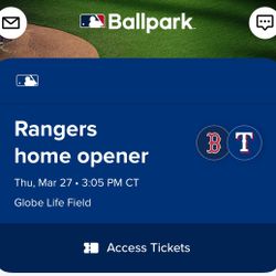 Texas Rangers Opening Day (3/27) 