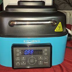 Kitchen HQ Air Fryer/Grill 6.5 quart capacity with insert grill and fryer basket. APP1