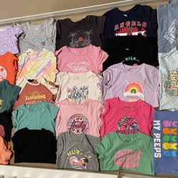Girls tee shirts (28 total) SZ 10/12