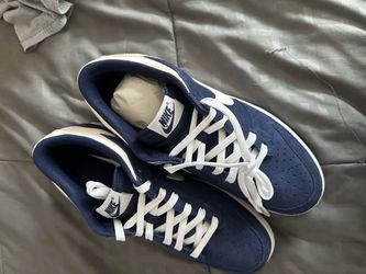 Nike Dunk Low Navy Blue Suede Sneakers