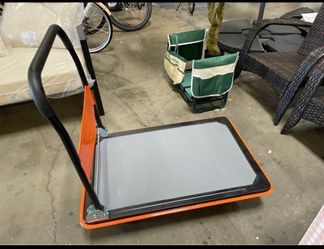 New 660lbs Heavy Duty Flatbed Cart Foldable Platform Hand Truck with 360° Swivel Wheels