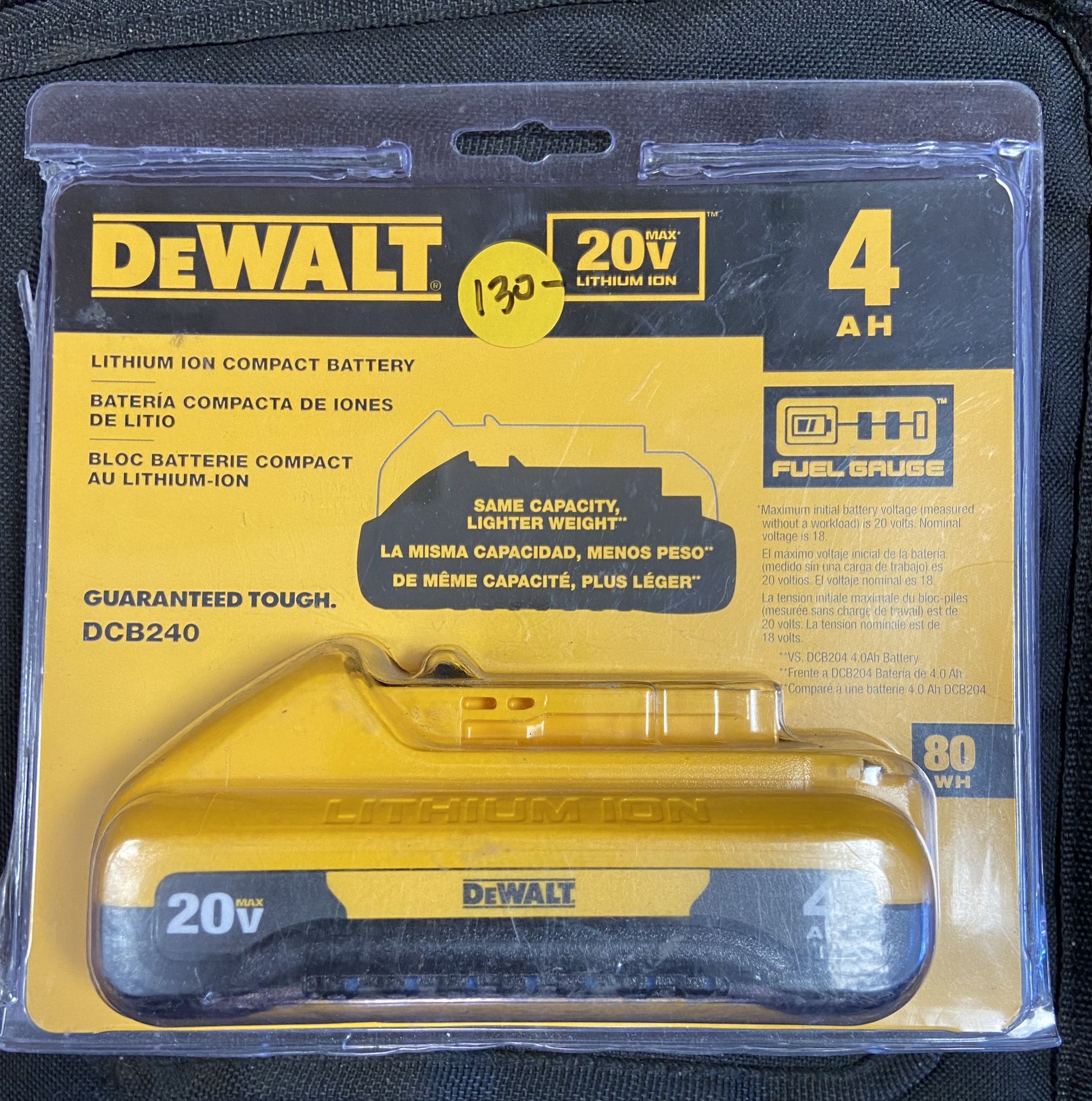 DeWalt 20v 4AH Lithium Battery