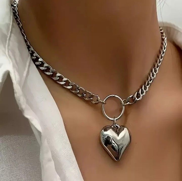 Stainless Steel Heart Pendant Necklace