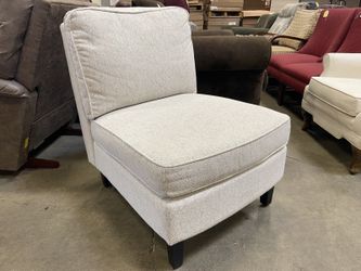 Modern Textured Beige Armless Accent Chair