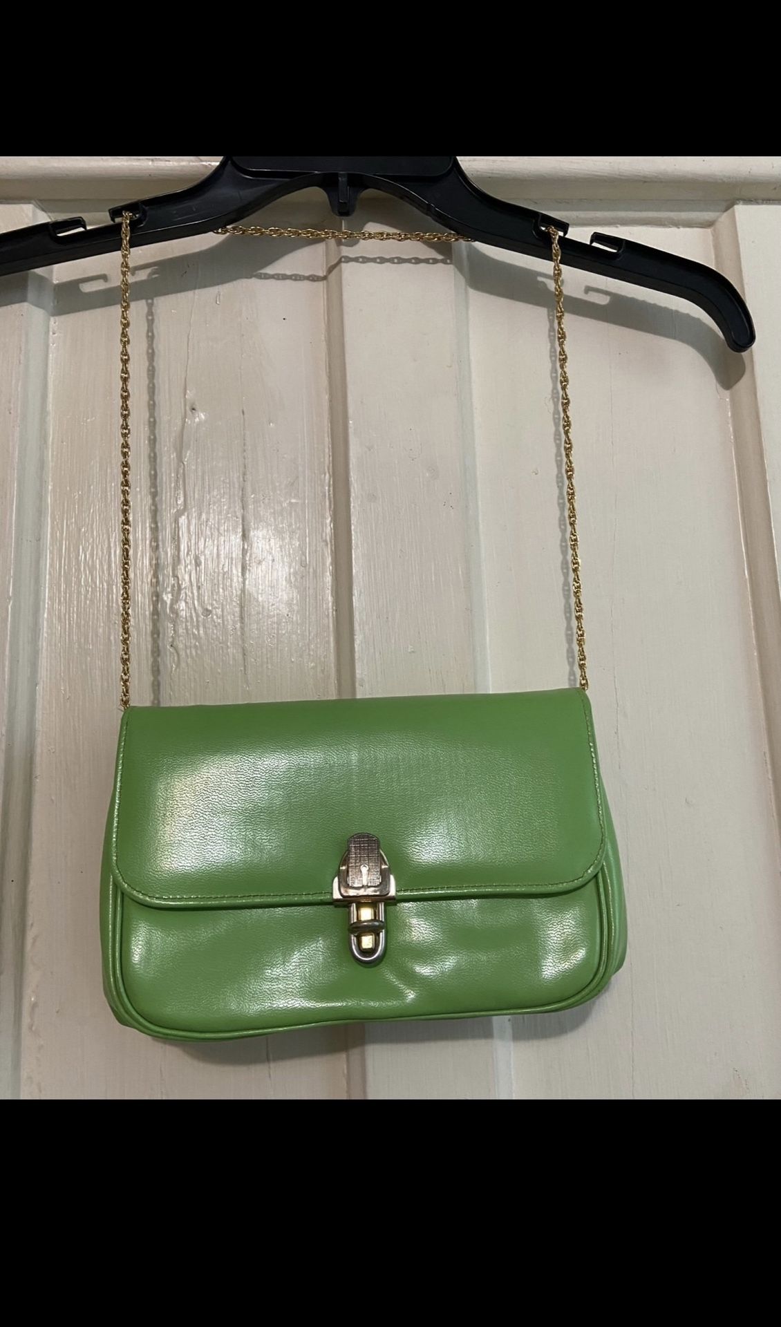 Vintage green with gold chain women’s purse