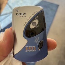 Coby CX-15 - Ultra Slimline - AM/FM Radio with Earphones - Light Weight - 