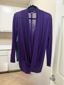 Free to Live Purple Draped Cardigan