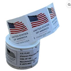 Sealed Roll of 100 Forever Stamps, $78 Retail