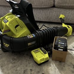 RYOBI 40V HP Brushless Whisper Series 165 MPH Cordlesss Backpack Blower/Battery/Charger 