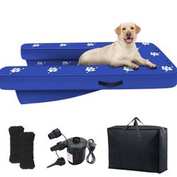 NEW! Inflatable Dock Platform with Electric Pump/ Dog Boat