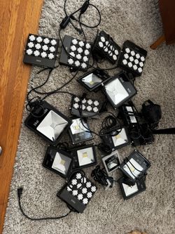 21 Assortment Of DJ Lighting Equipment 