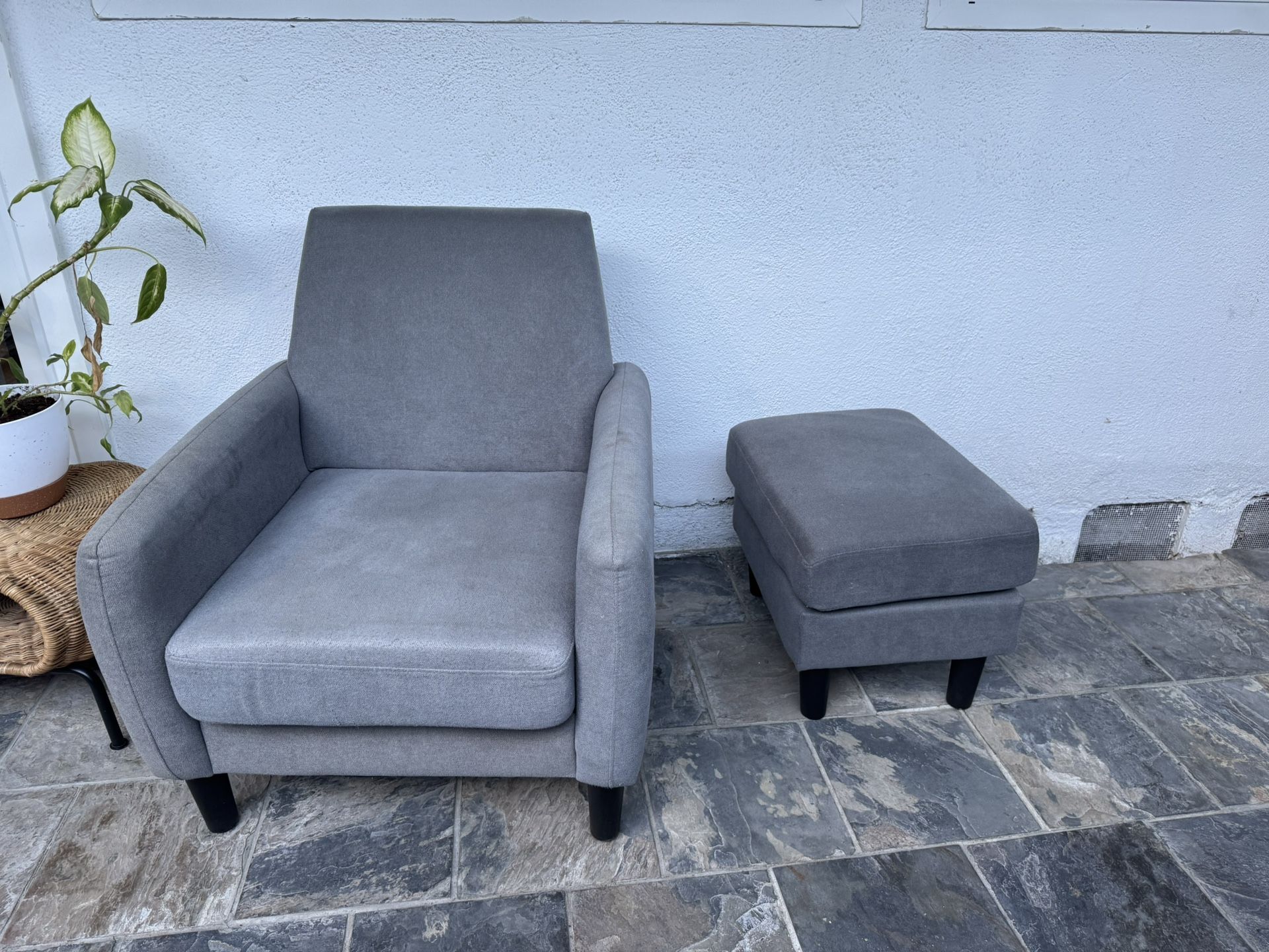 Armchair And Ottoman 