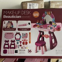 Vanity for Little Girls | Kids Makeup Desk With Chair| Play Vanity Sets for Girls