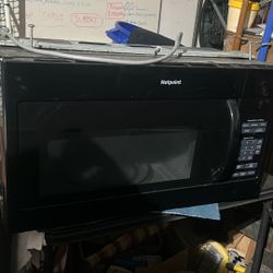 clean Hot Point Black Over The Range Microwave