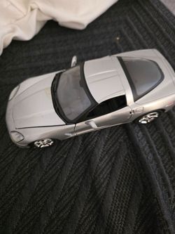 Silver Die-Cast Sports Car Model