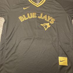 black and gold blue jays jersey