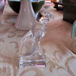 JG Durand Lead Crystal Egyptian Cat Figurine 