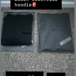 Black Essential Hoodie 