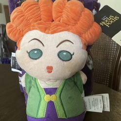 Halloween © Hocus Pocus Bette Midler/Winnie Blanket Plush Pillow Set Gift Ready