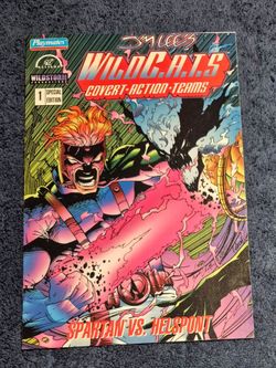 WILDC.A.T.S SPARTAN VS HELSPONT SPECIAL ED 1 PLAYMATES TOY EXCL RON LIM 1995 VF+