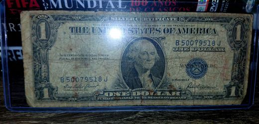 Old dollar bill (blue seal)