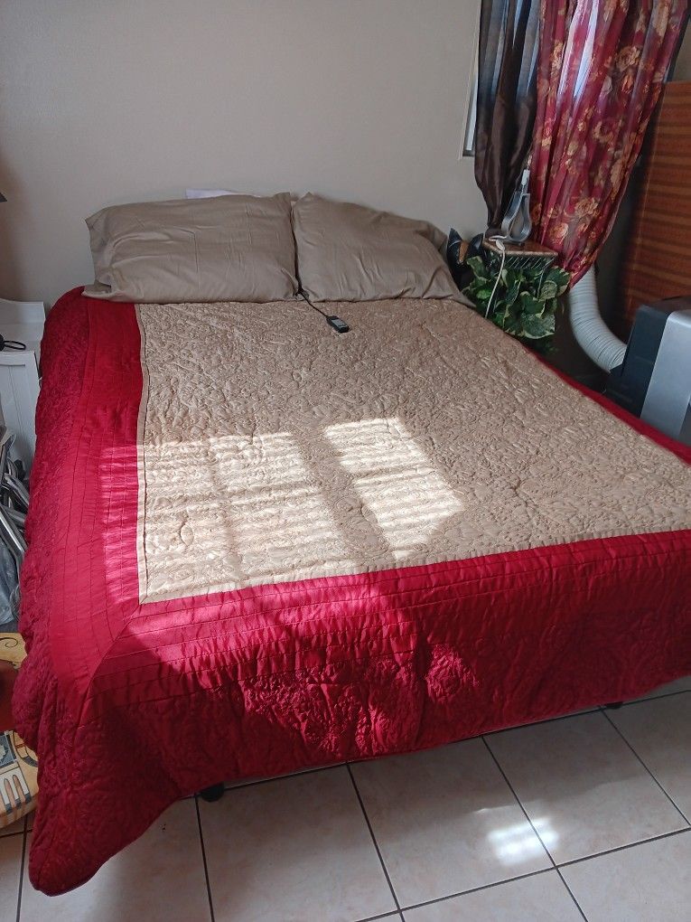 Queen Size Ajustable Heas Bed & Mattres with Remote Control