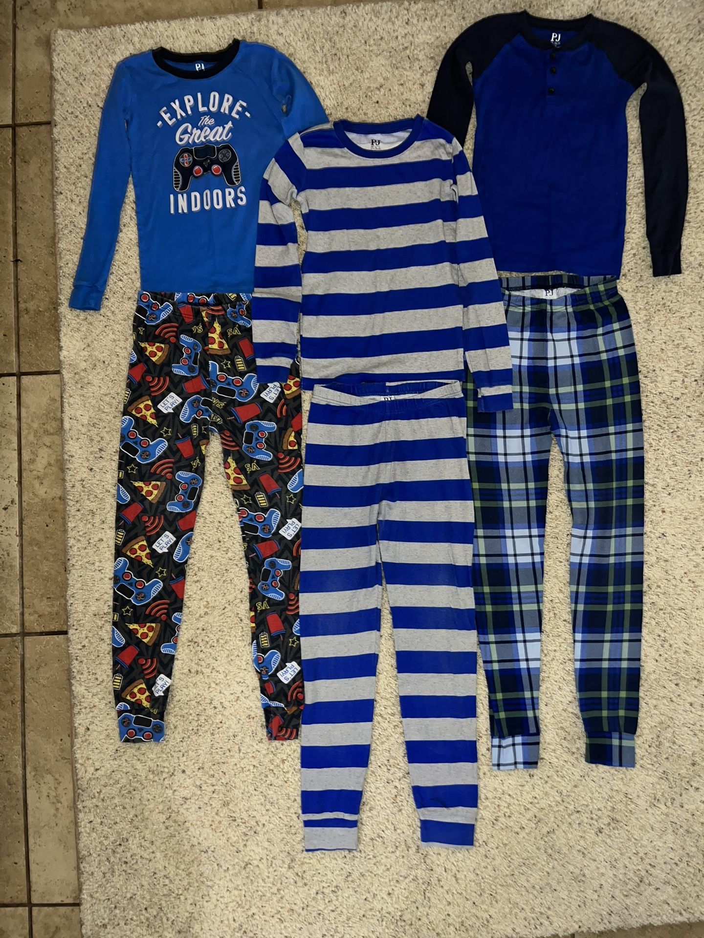 Boys Matching Pajama Sets From The Children’s Place Size 12 Snug Fit