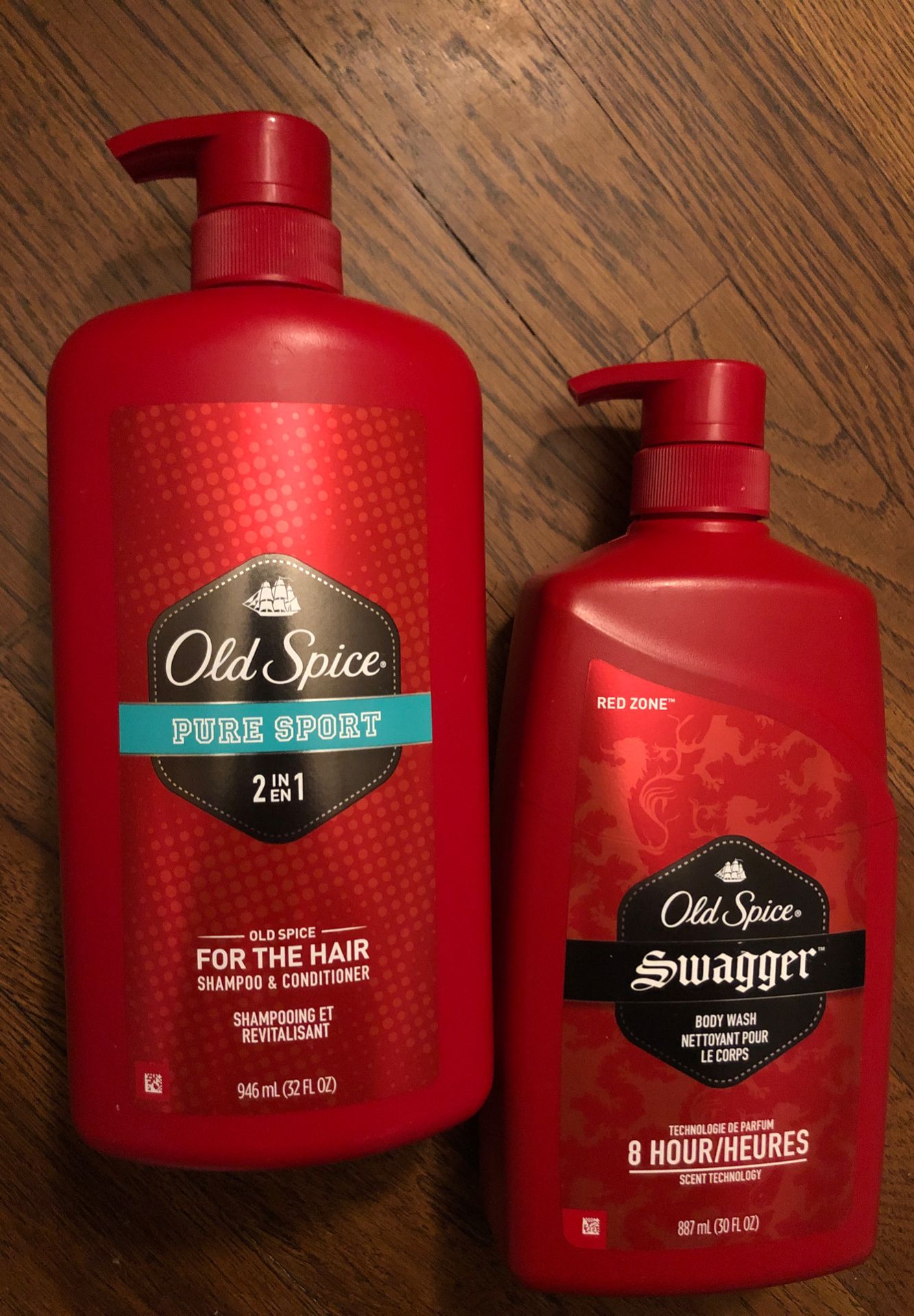 Old Spice hair and body