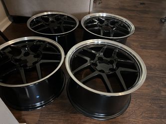 CV04 Black with Machined Lip Wheel; 17x9.5; 54mm Offset (93-02 Camaro)