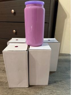 Purple glass cup