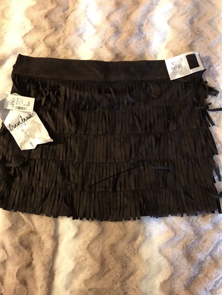 Women’s Brown Ruffled Skirt with Tags