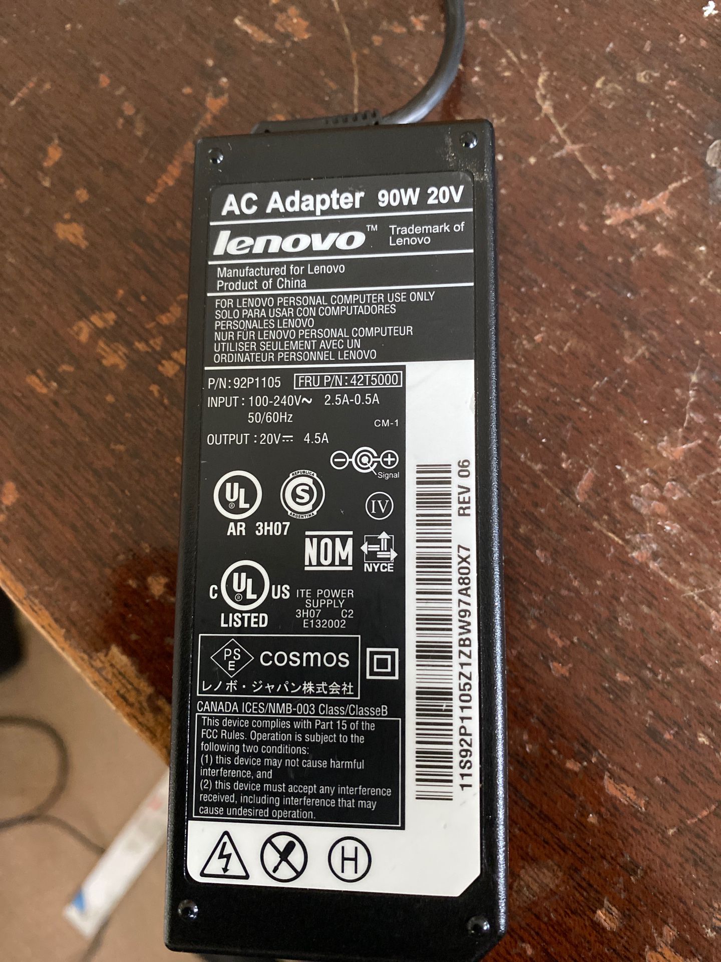 Lenovo 20v laptop adapters