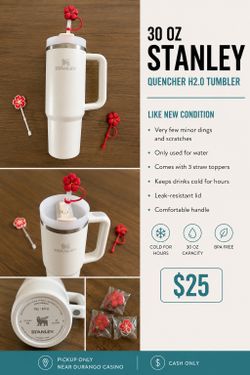 30oz White Stanley
