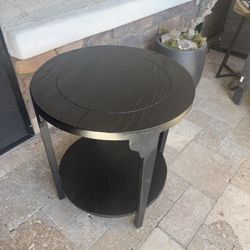 West Elm Black Side Table 