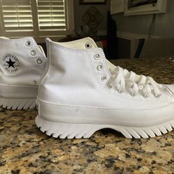 White Platform Converse 