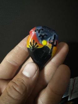 Heady Day and night glass pendant