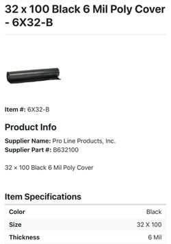 6mil poly 32ftx100ft