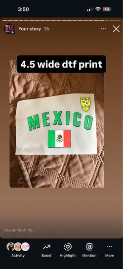 Mexico 4.5 inch dtf print