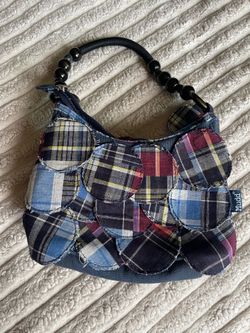 Y2K plaid patchwork purse
