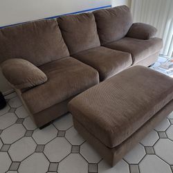 Sofa Bed Sleeper Pull Out – Queen Memory Foam Mattress with Ottoman