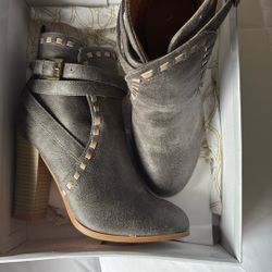 Gray boots