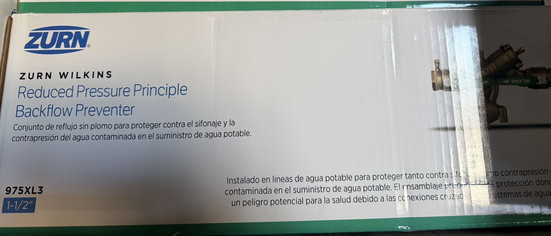 Zurn 1 1/2” And 2” 975XL Reduced Pressure Backflow