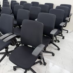 LIKE NEW CONDITION STEELCASE AMIA CHAIRS BLACK FABRIC, FULLY LOADED WITH LUMBAR SUPPORT! 100+ AVAILABLE IN STOCK! $400 EACH