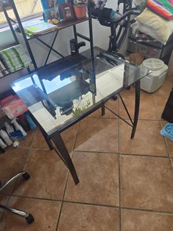Glass top study table