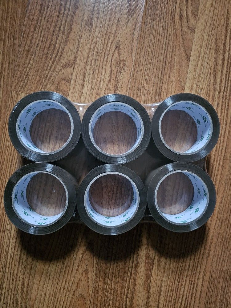 Brown Packing Tape Refills, Heavy Duty 6Rolls for Packaging, Shipping and Moving, 2.4Mil 1.88 Inch x 60 Yard
